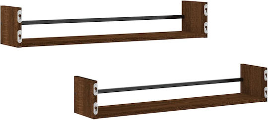 Regale Wand Brown Oak 2Stück 80x16x14cm