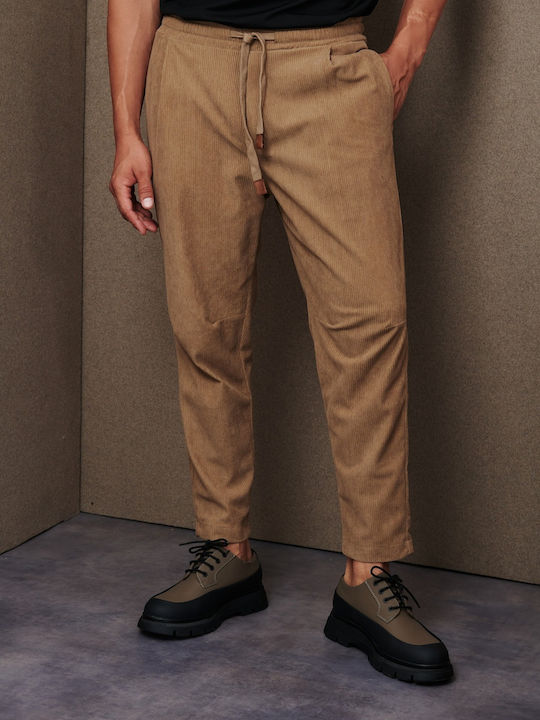 P/Coc Men's Trousers in Regular Fit Beige