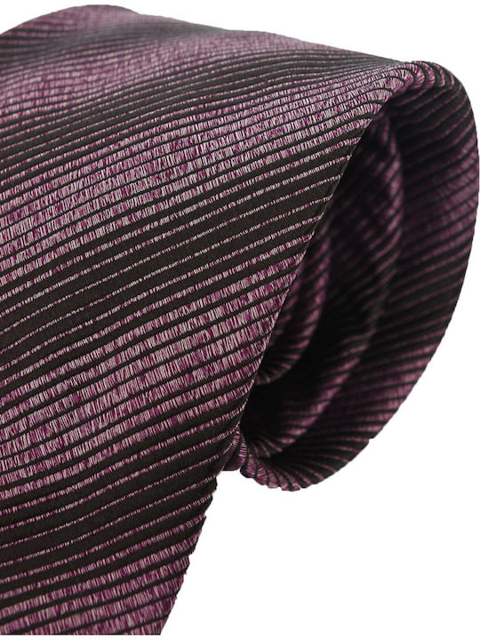 CC Collection Corneliani Ανδρική Γραβάτα Μεταξωτή με Σχέδια σε Μωβ Χρώμα