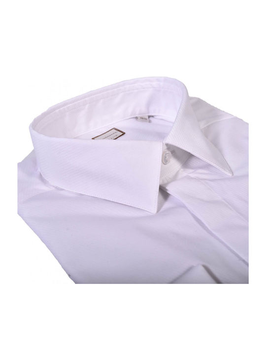 Pal Zileri Men's Shirt Long Sleeve Cotton White