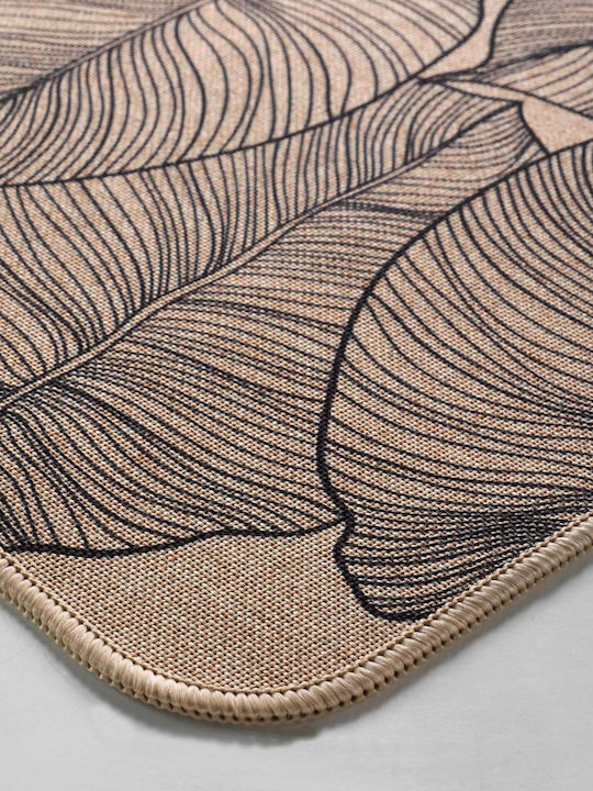 Entrance Mat Anti-slip made of Rubber L-c Jade Beige 45x75cm