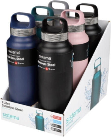 Sistema Bottle Thermos Stainless Steel BPA Free 650ml Turquoise