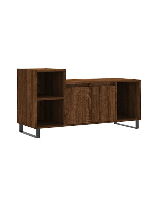 TV Stand Wooden Brown Oak L100xW35xH55cm