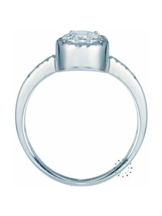 Savvidis Single Stone from White Gold 14K