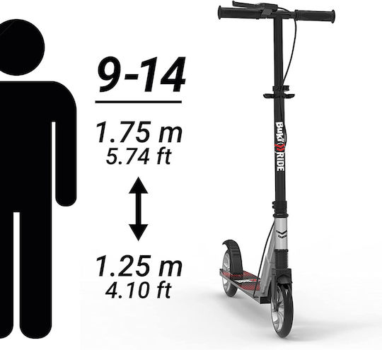 Scooter Παιδικό Πατίνι Αναδιπλούμενο Δίτροχο Κόκκινο