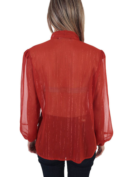 Women's Long Sleeve Shirt Orange