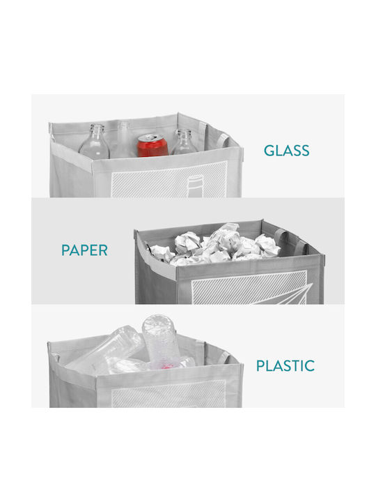 Navaris Coș de Reciclare Plastic Verde 30x30x43cm 1buc
