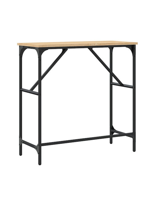 Console Table Wood & Metal Sonoma Δρυς L75xW32xH75cm