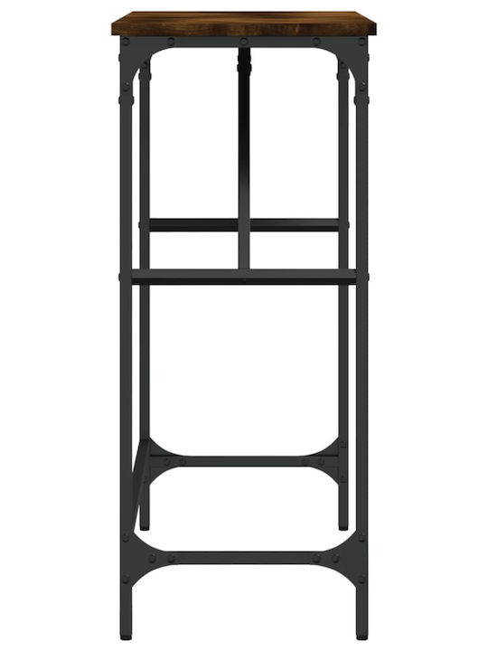Console Table Wood & Metal Καπνιστή Δρυς L100xW32xH75cm