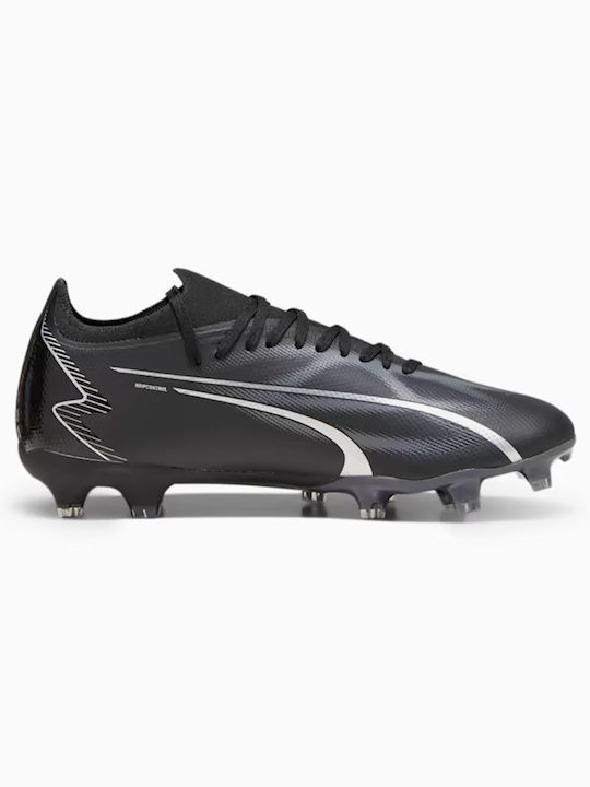 Puma Ultra Match Low Football Shoes FG/AG with Cleats Black