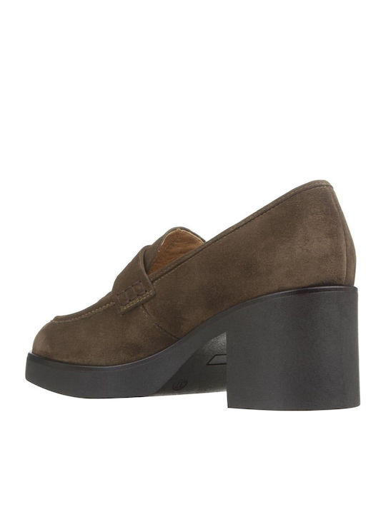 Suede Γόβες Χακί
