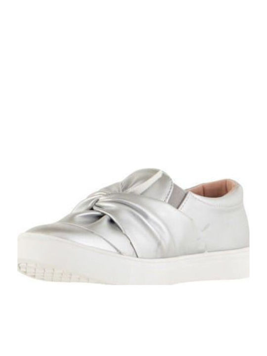 Kids Leather Ballerinas Silver