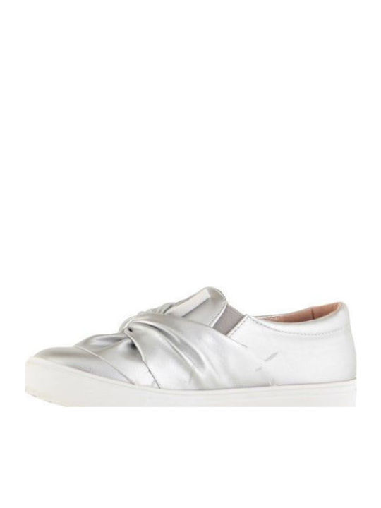 Kids Leather Ballerinas Silver