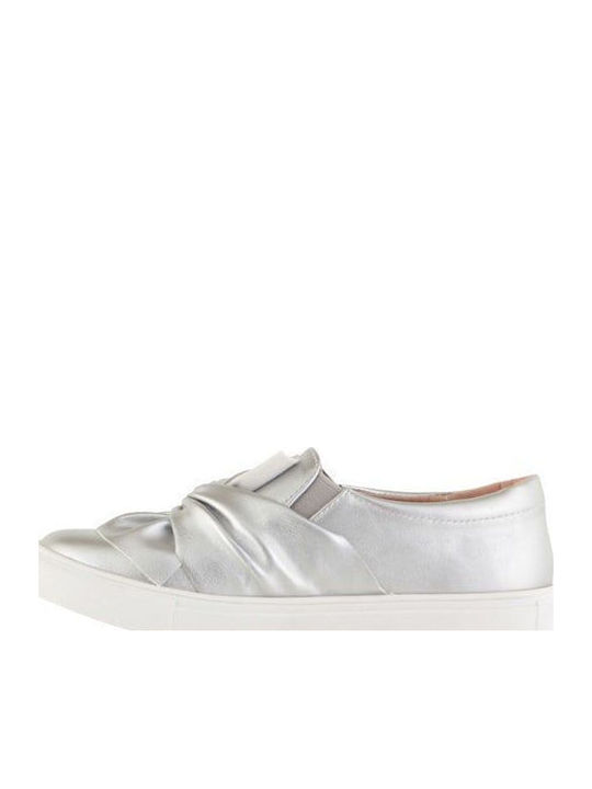 Kids Leather Ballerinas Silver