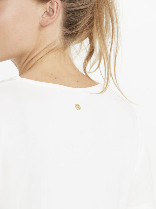 Γυναικείο Αθλητικό Crop T-shirt Λευκό.