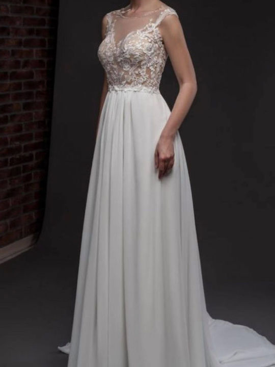RichgirlBoudoir Maxi Νυφικό Φόρεμα με Δαντέλα Λευκό