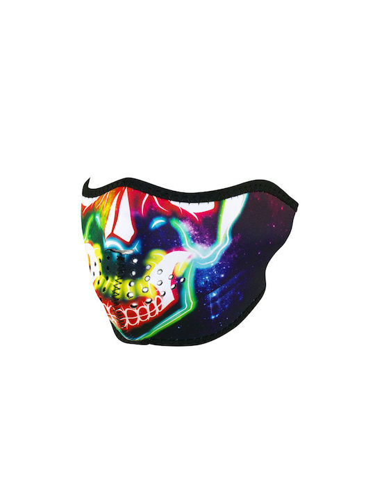 Zan Headgear Half Face Motorcycle Rider Neoprene Multicolored