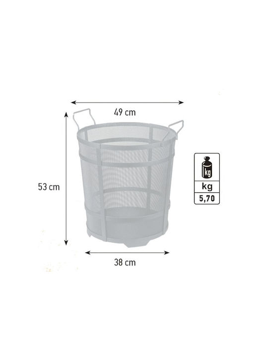 Viometal Металик Кошница Съхранение на Дърва 53x38x49см Меден