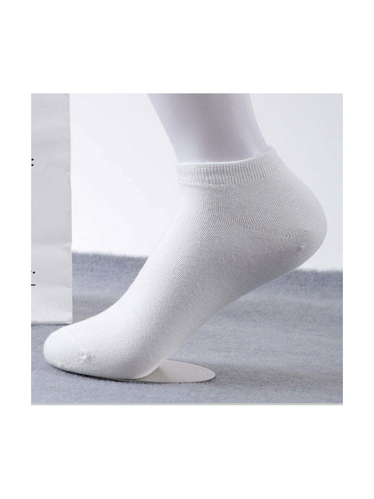 Q&Y Einfarbige Socken White 3Pack