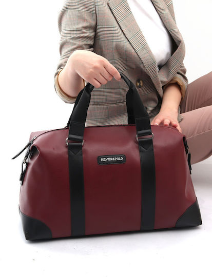 Silver & Polo Sack Voyage Burgundy made of Artificial Leather L60cm