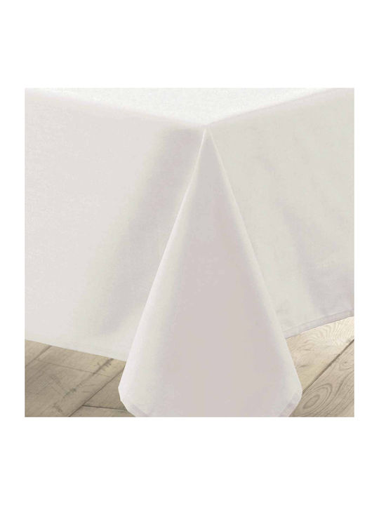 Spitishop L-c Essentiel Polyester Stain Resistant Tablecloth Blanc 140x250cm