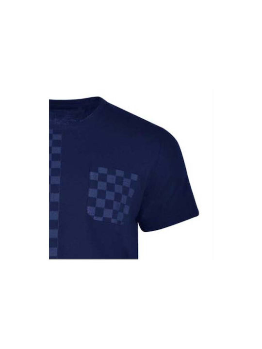 Makis Tselios Fashion T-shirt Bărbătesc cu Mânecă Scurtă BLUE