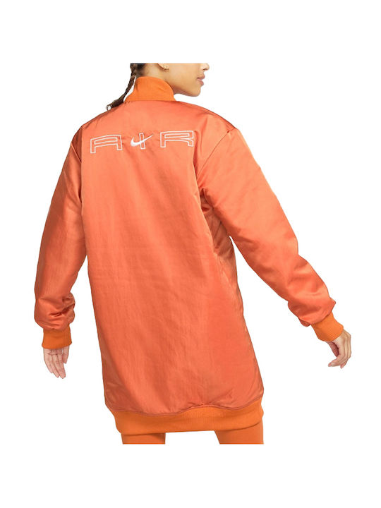 Nike Air Therma Fit Fill Women's Short Bomber Jacket for Winter Orange