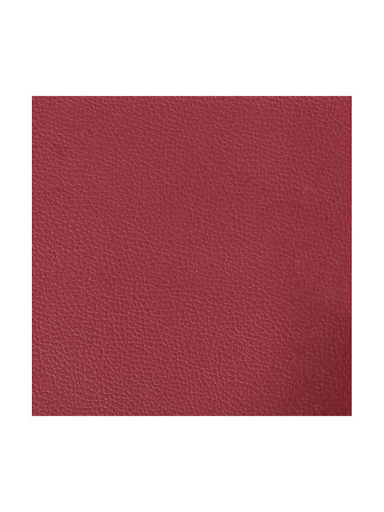 Burgundy Artificial Leather Footstool Upholstered 70x55x41cm