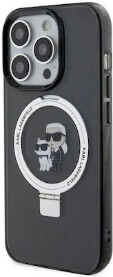 Karl Lagerfeld Karl&choupette Glitter Magsafe Umschlag Rückseite Kunststoff Schwarz (iPhone 13 Pro)