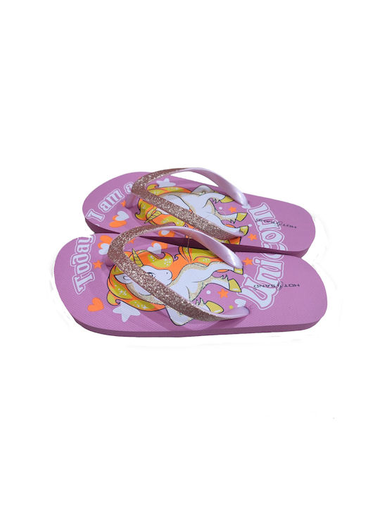 Hot Sand Kinder Flip Flops Rosa