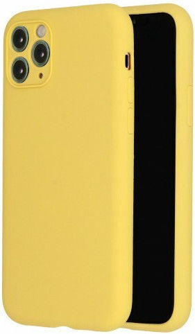 Vennus Real Smooth Back Cover Σιλικόνης Κίτρινο (iPhone 11 Pro)