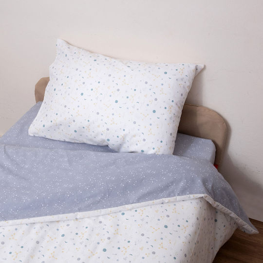 Viopros Kids Duvet Cover Set Single with Pillowcase Cotton White 160x240cm