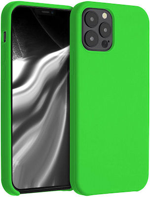 KWmobile Rubber Back Cover Σιλικόνης Ανθεκτική Πράσινο (iPhone 12 / 12 Pro)