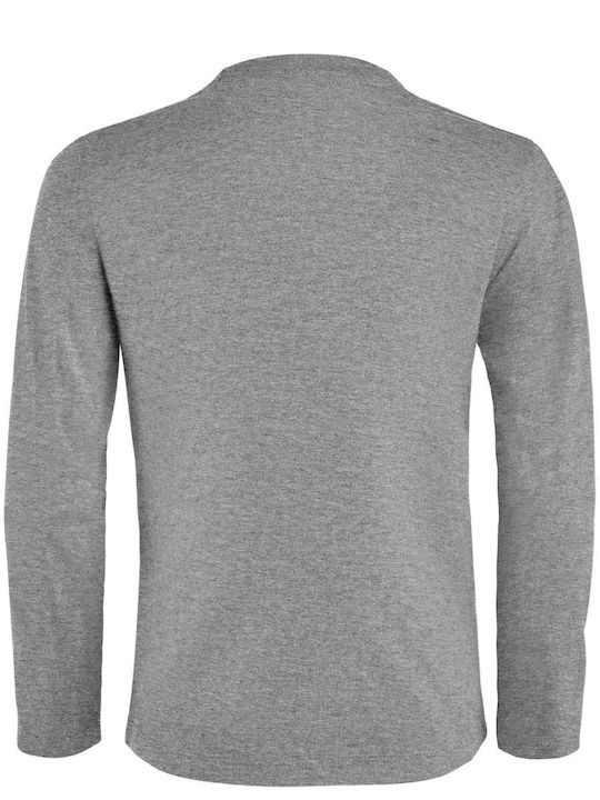 Kids Long Sleeve "Stormtrooper Helmet, Starwars", Grey melange