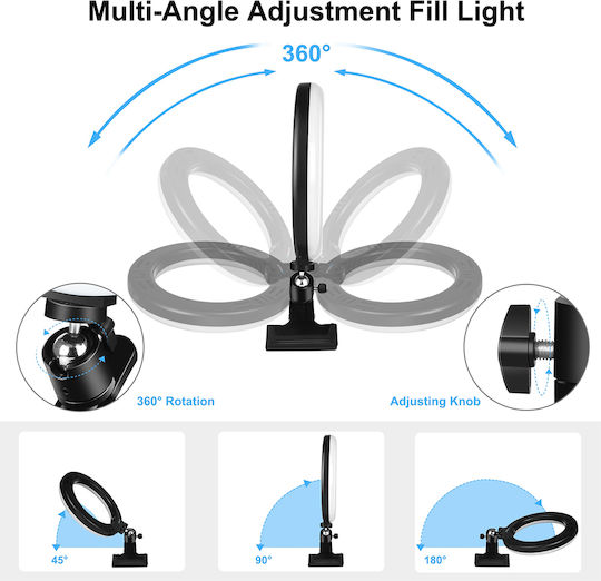 Puluz Light Led Ring Light 20cm με Βάση για Κινητό