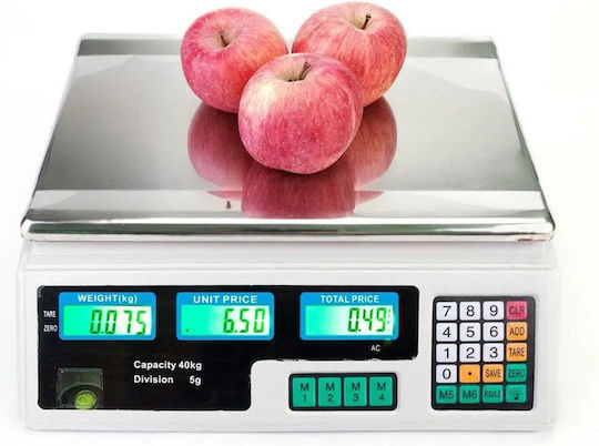 Digital Electronic Professional Scale with Weighing Capacity of 40kg and Division 5gr