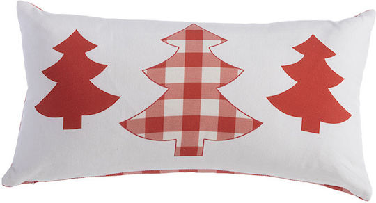 Nef-Nef Homeware Santa Please Χριστουγεννιάτικο Διακοσμητικό Μαξιλάρι Μακρόστενο Λευκό 33x55εκ.