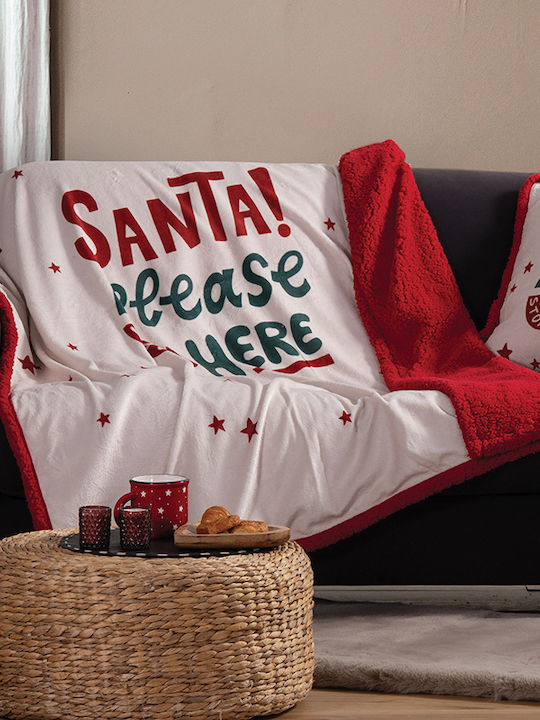 Nef-Nef Homeware Christmas Decorative Pillow Please Square White 50x50cm
