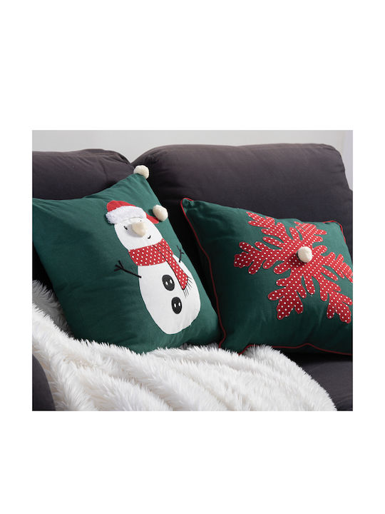 Nef-Nef Homeware Christmas Decorative Pillow Square Green 45x45pcs