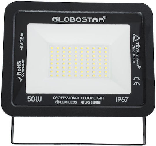 GloboStar Atlas Waterproof LED Floodlight 50W Natural White 4500K IP67