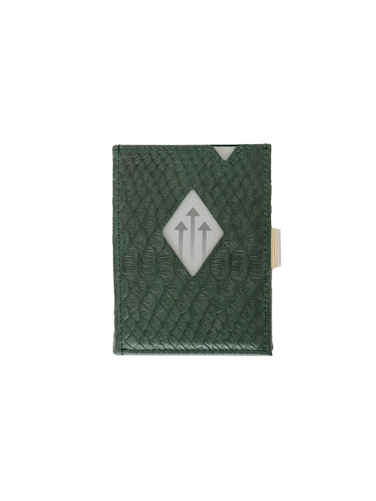 Exentri Cobra Men's Leather Card Wallet with RFID Green