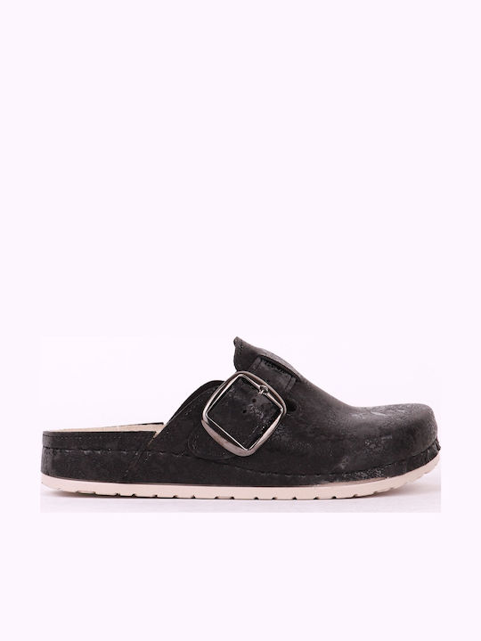 My Way Shoes Γυναικεία Ανατομικά Σαμπό Μαύρα