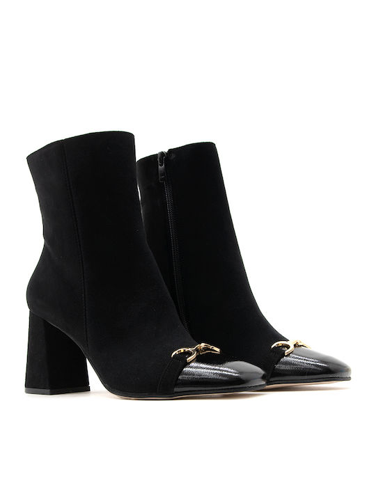 Suede Women's Ankle Boots Black
