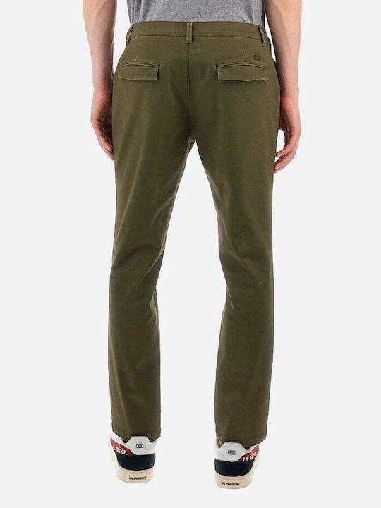 La Martina Men's Trousers Chino Elastic in Slim Fit Khaki