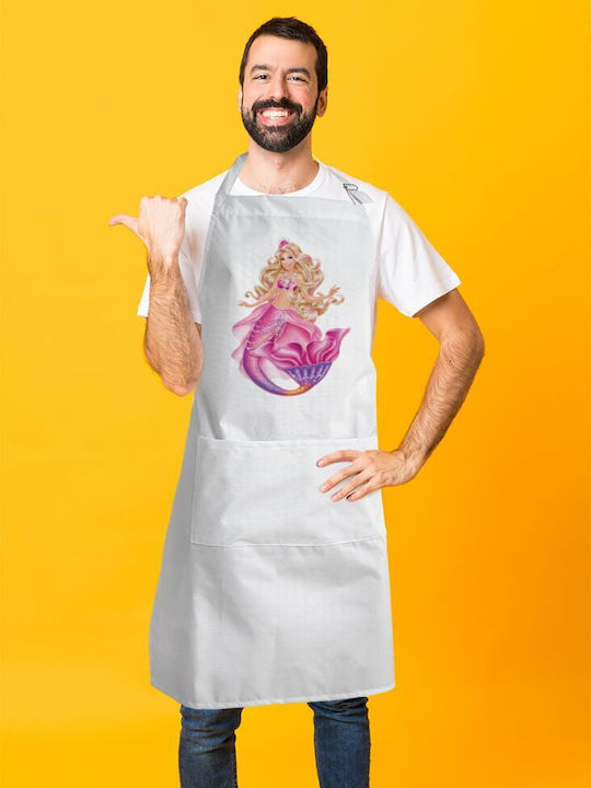 Koupakoupa Barbie Γοργόνα Impermeabil Șorț de Bucătărie Albă KP_19729_APRON-BBQ-ADULT 1buc