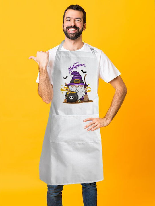 Koupakoupa Happy Halloween (χαλοουίν) Impermeabil Șorț de Bucătărie Albă KP_20319_APRON-BBQ-ADULT 1buc