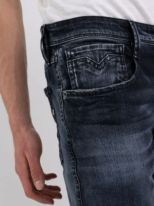 Men's Jeans Pants with Slim Fit Dark Blue
