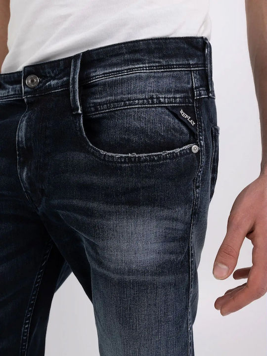 Men's Jeans Pants with Slim Fit Dark Blue