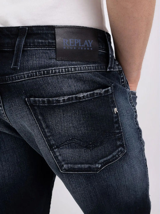 Men's Jeans Pants with Slim Fit Dark Blue
