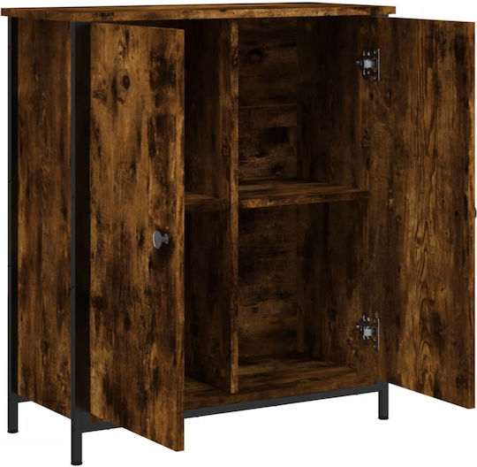Μπουφές Ξύλινος Καπνιστή Δρυς 70x30x80cm